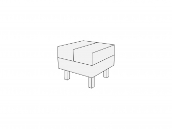 Банкетка одноместная Б1М