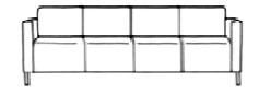 Четырехместный диван Четырехместный диван (без опор)