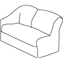 Диван двухместный с правым подлокотником Премьер арт.2В