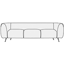 Диван трехместный Фолд арт.3