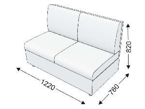 Диванная секция двойная без подлокотников Диванная секция двойная без подлокотников