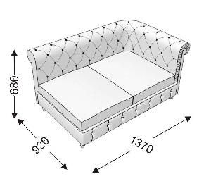 Диванная секция двойная с 1 подлокотником (левым) Диванная секция двойная с 1 подлокотником (левым)