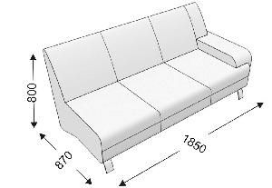 Диванная секция тройная с 1 подлокотником (левым) Диванная секция тройная с 1 подлокотником (левым)