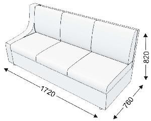 Диванная секция тройная с 1 подлокотником (правым) Диванная секция тройная с 1 подлокотником (правым)