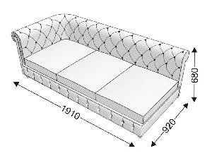 Диванная секция тройная с 1 подлокотником (правым) Диванная секция тройная с 1 подлокотником (правым)
