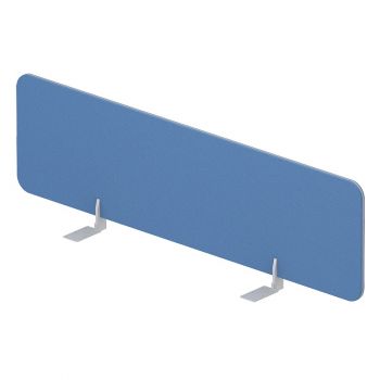 Экран настольный фронтальный (ткань, алюминиевый кант) для стола bench ш.160см (с кронштейнами)
