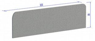 Экран тканевый фронтальный на бенч с серым кронштейном 983