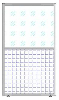 Комбинированный модуль (высота глухой части 820 мм) Комбинированный модуль