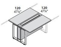 Модуль для стола переговоров, ножки хромированные 146684