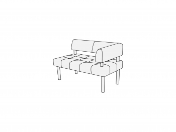 Модуль двухместный правый 2П