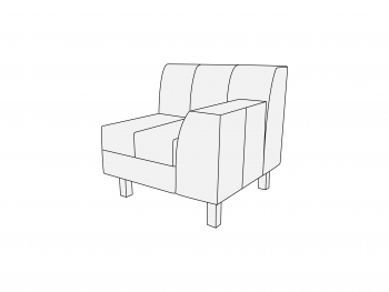 Модуль одноместный правый 1П