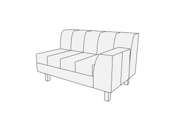 Модуль трехместный правый 3П