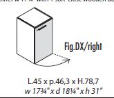 Низкий шкаф с 1 ящиком правый 156 902
