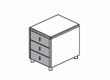PALLADIO/SELECTA Тумба 3 ящика CS3 NA