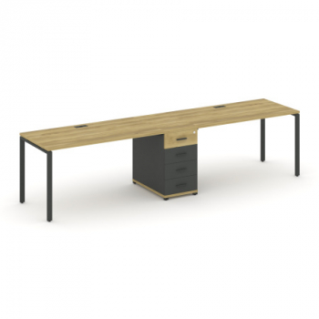 Рабочая станция 2 места с 1 опорной тумбой CN.ORS-402 A CN.ORS-402 A