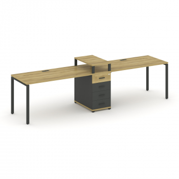 Рабочая станция 2 места с 1 опорной тумбой CN.ORS-419 A CN.ORS-419 A