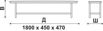 Секция на 1800 м., каркас - Серебристый металлик Берта 1800