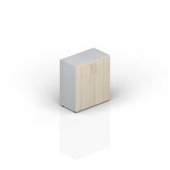 Шкаф для документов (2 двери, 1 полка, ручки - алюминий) OMLS762