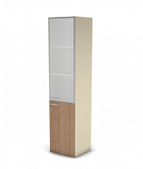 Шкаф MDF с матовым стеклом 5 уровней с замком, правый