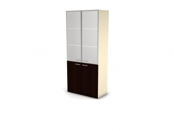 Шкаф MDF с матовым стеклом 5 уровней