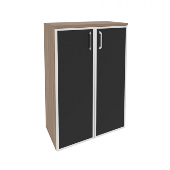 Шкаф средний широкий (2 средних фасада стекло лакобель в раме)