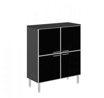Шкаф DADO H.121 BLACK glass doors