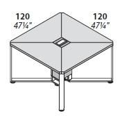 Стол для переговоров, ножки хромированные 146614