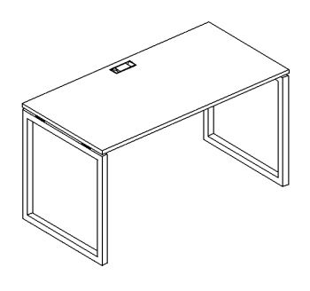 Стол письменный на металлокаркасе QUATTRO А4 Б4 003 БП