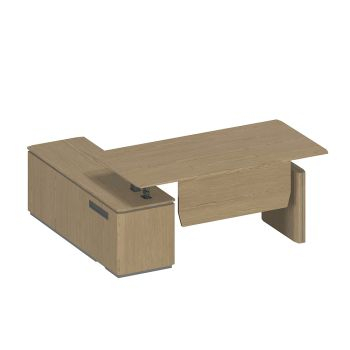 Стол руководителя на электроприводе на опорной тумбе правый ИН 137 ГР