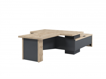 Стол руководителя с опороной тумбой и брифингом Т-818л/п1000