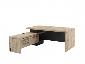 Стол руководителя с опороной тумбой Т-18л/п1000