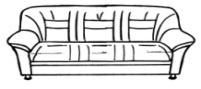 Трехместный диван Трехместный диван