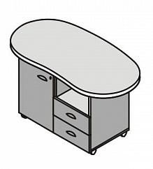 Тумба комбинированная мобильная О-31