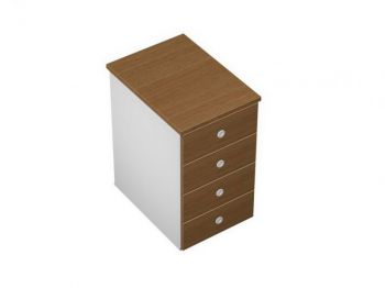 Тумба приставная 4-ящичная с крышкой и замком КВ 212