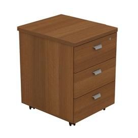 Тумба выкатная с прямоугольной крышкой 3-ящичная с замком и лотком 781