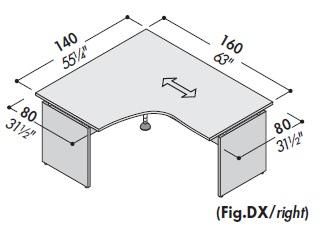 Угловой стол правый 106377