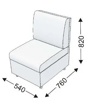 Кресельная секция без подлокотников KLERK-9. Фото 1