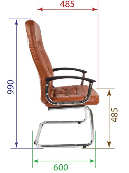 Кресло для посетителя РК 200 V хром. Фото 11