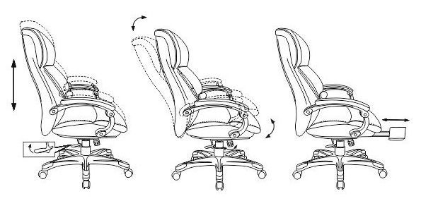 Кресло для руководителей MIRO/BLACK. Фото 2