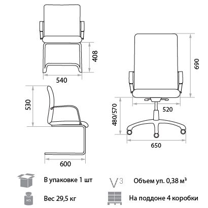 Кресло для руководителя Senator PSN. Фото 2