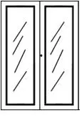 НАБОР " СТЕКЛЯННЫХ " ДВЕРЕЙ ДЛЯ ШИРОКОГО ШКАФА 965 01183 LX. Фото 1