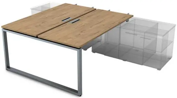 Стол системы Бенч, сдвоенные, на 2 рабочих места, начальный модуль СПБН-О.975. Фото 1