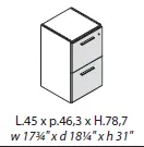 Низкий шкаф с 2 ящиками 156796. Фото 1