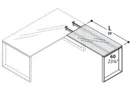 Приставка к столу, стекло, ножки крашенные 153925. Фото 1