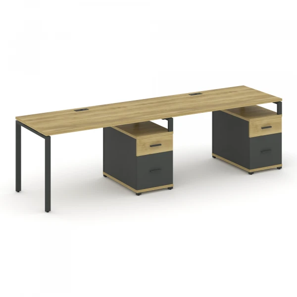 Рабочая станция 2 места с 2 опорными тумбами CN.ORS-314 A. Фото 1