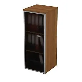 Шкаф для документов средний узкий со стеклянной дверью в рамке левой 0767. Фото 1