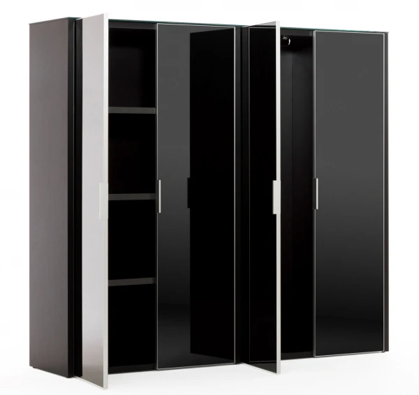 Шкаф LIB4/899 + LIBW/899 + LIBSH/899 BLACK GLASS. Фото 1