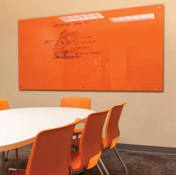 Стеклянная магнитно-маркерная доска для офиса Askell Standart (внешние крепления). Фото 1