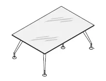 Стол для переговоров, ножки хромированные 156417. Фото 1