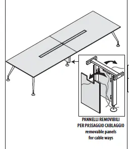 Стол для переговоров, ножки хромированные 156381. Фото 1